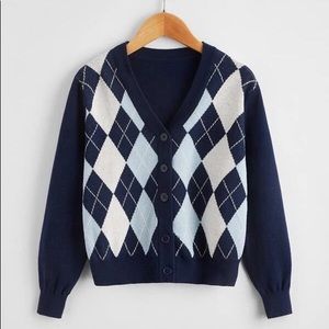 Romwe Argyle Sweater